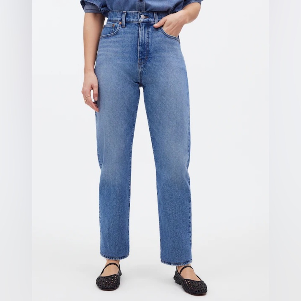 Nwt Madewell 90's straight leg crop Blue Denim Jeans